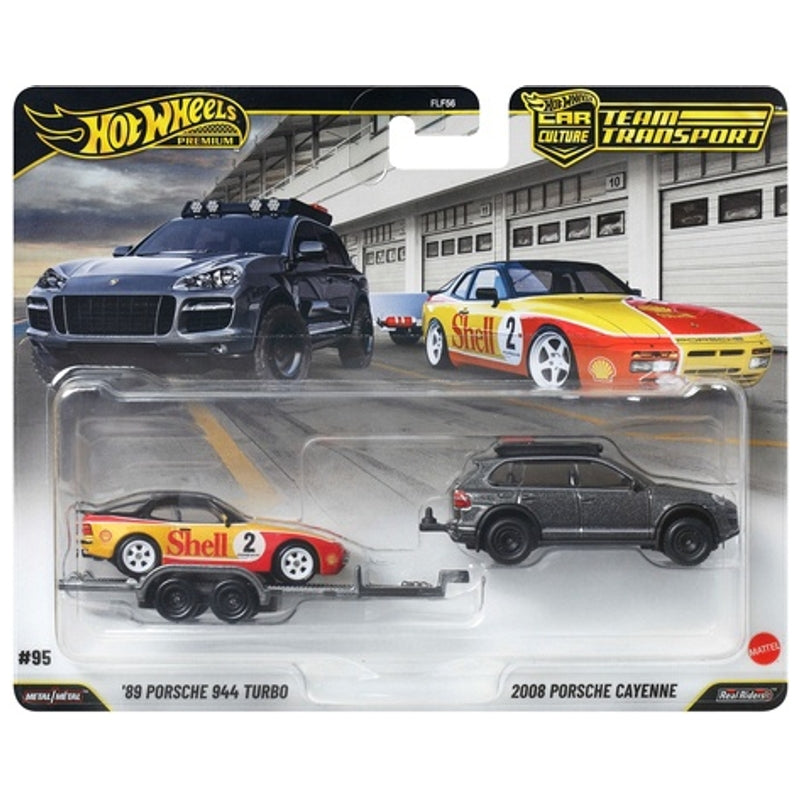 Hot Wheels Team Transport 89 Porsche 944 Turbo and 2008 Porsche Cayenne 2-pack