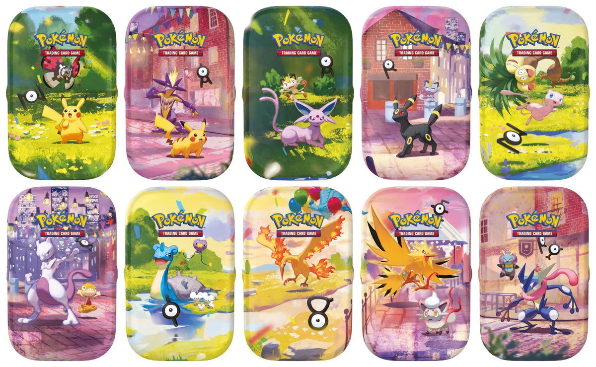 Pokemon Cards TCG 30th Celebration Mini Tin - all 10 designs
