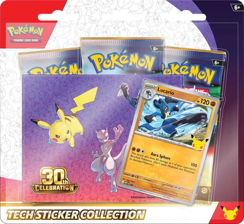Pokemon Cards TCG 30th Celebration Tech Sticker Collection Lucario
