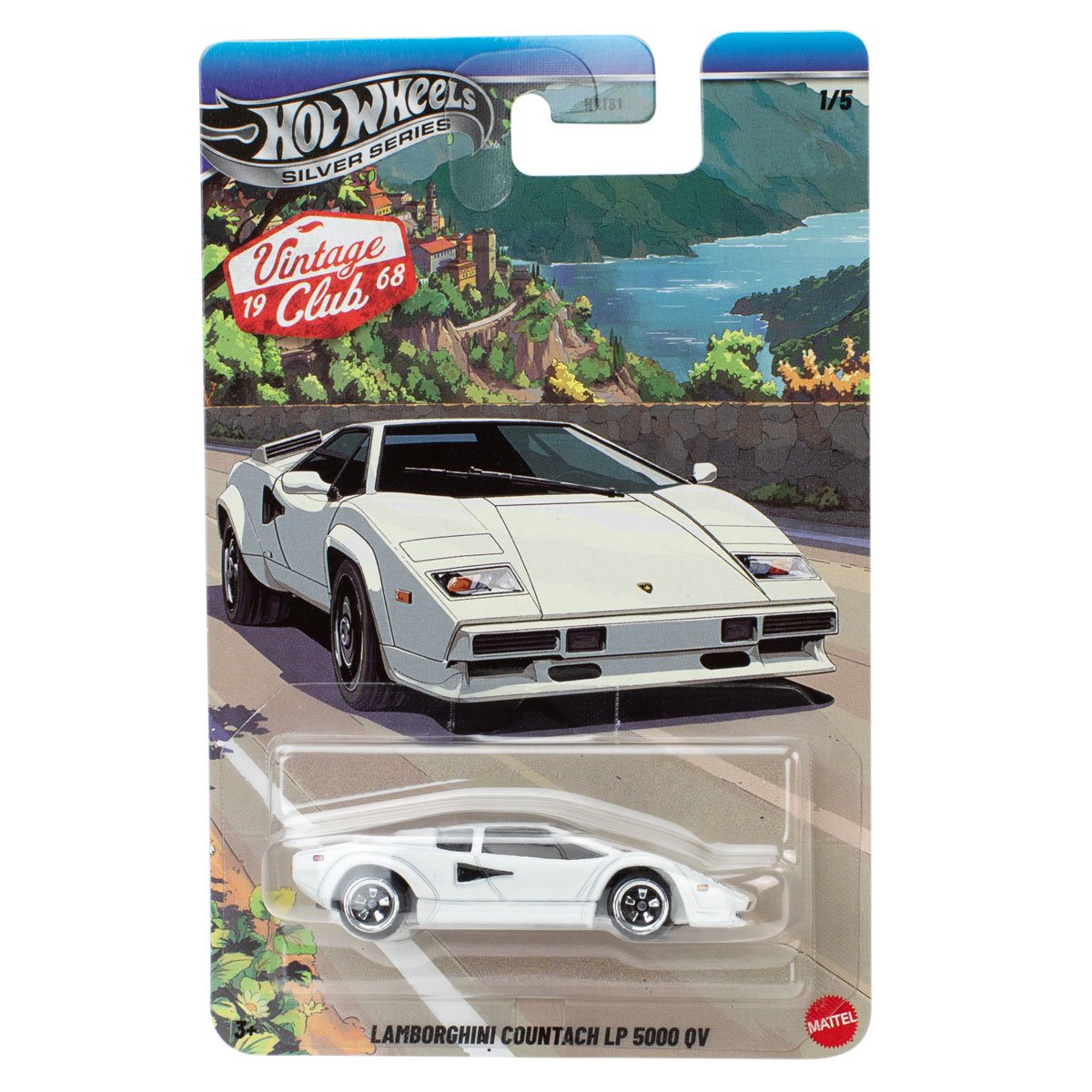 Lamborghini Countach LP 5000 QV - Hot Wheels Silver Series Vintage Club National Icons