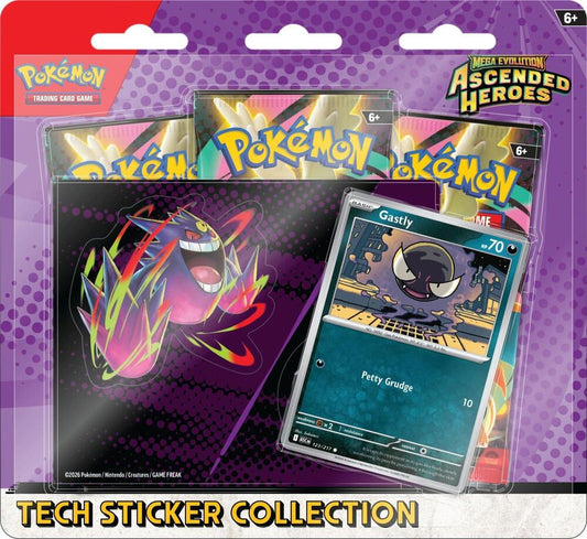 (Pre Order)Mega Evolution: Ascended Heroes Tech Sticker Collection - Gastly