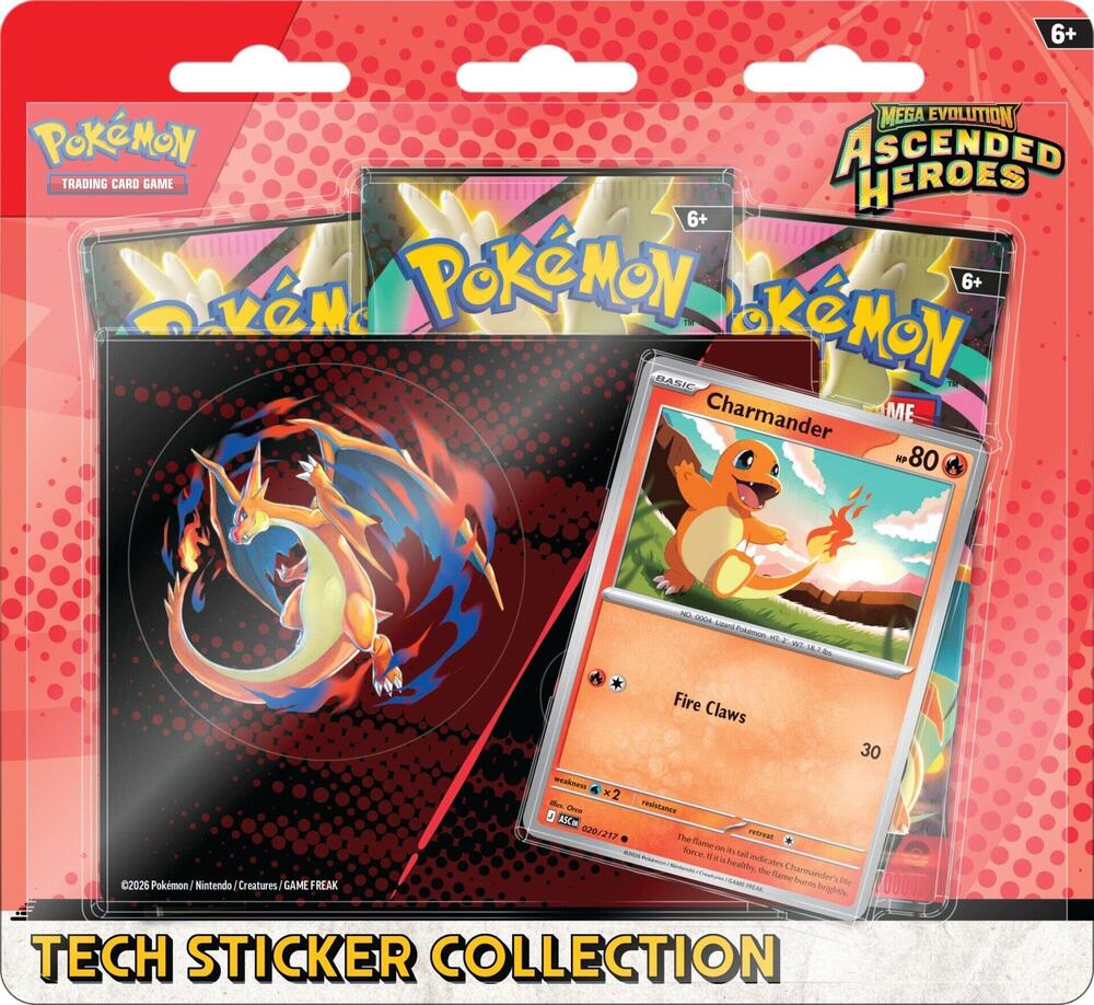 (Pre Order)Mega Evolution: Ascended Heroes Tech Sticker Collection - Charmander