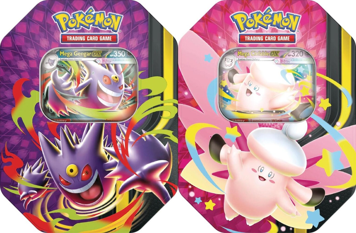 Mega Moonlit Tin - Mega Gengar ex and Mega Clefable ex